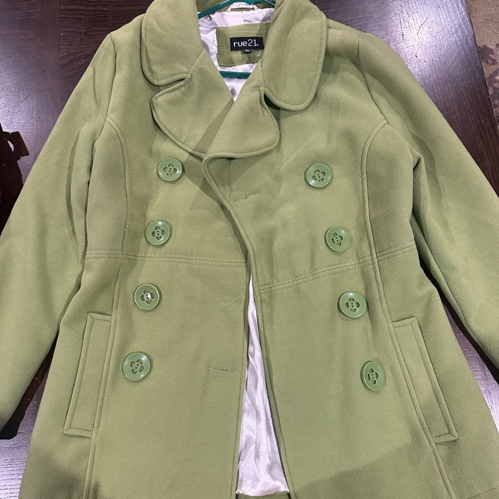 Green coat from Rue 21, size Large